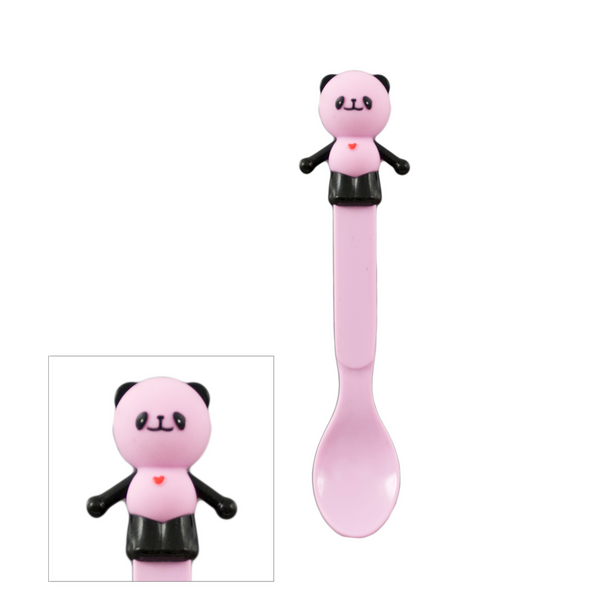 Panda Kids Spoon Silicone Grip, Pink