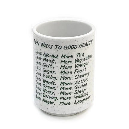 Ten Ways To Good Health Teacup - Set of 2