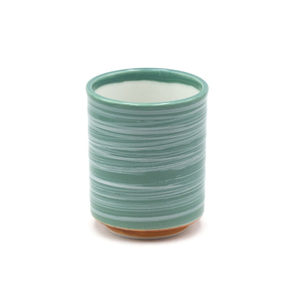 Japanese Stripe Ceramic Cup - Green