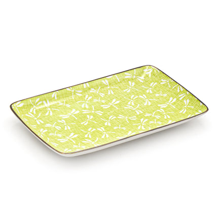 Japanese Dragonfly Sushi Plate Set for 2 - Green