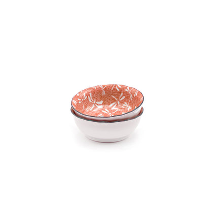 Japanese Dragonfly Sushi Plate Set for 2 - Red