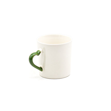 Japanese Ceramic Cup Frog Print Heart-Shaped Handle
