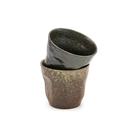 Rustic Ceramic Cups 2pc Set