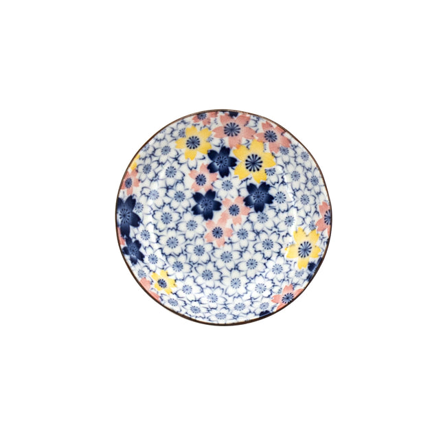 Japanese Ceramic Plate Sakura Pattern Set of 12