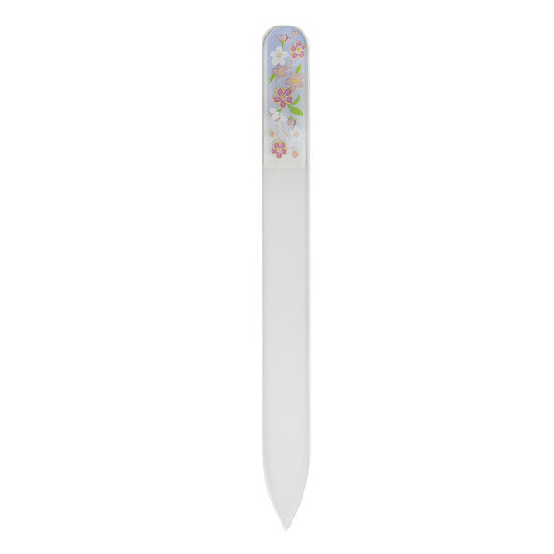 CRYSTAL GLASS NAIL FILE Sakura Flowers - Large