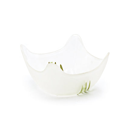 Square Glass Bowls 4PC Set - Bamboo