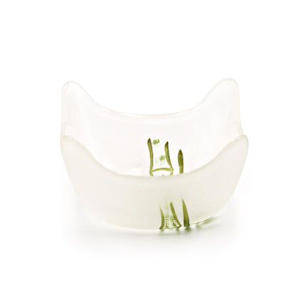 Square Glass Bowls 4PC Set - Bamboo
