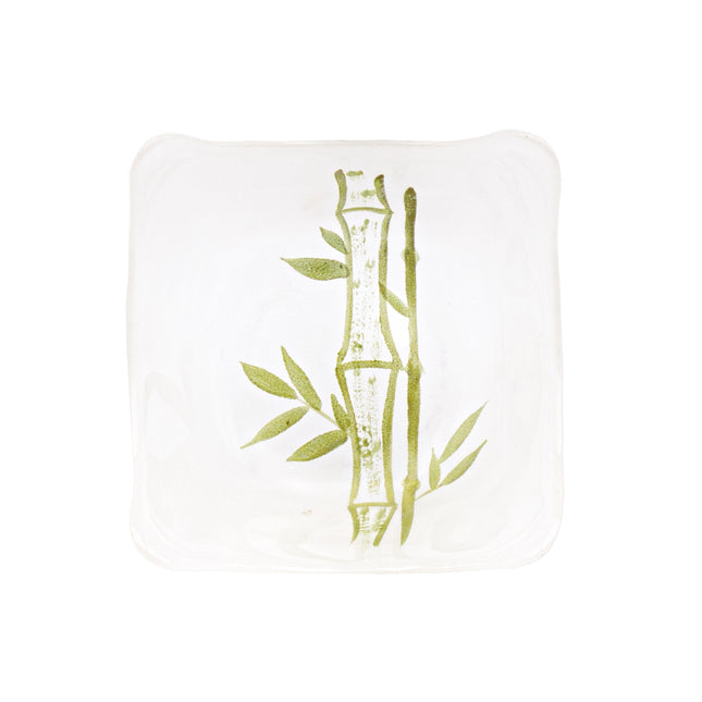 Square Glass Bowls 4PC Set - Bamboo