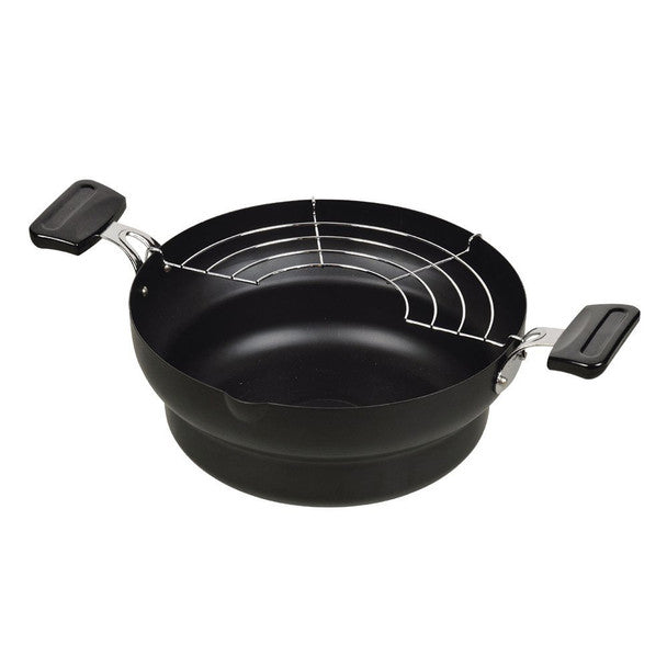 Iron Tempura Pot Fryer with Drainer 9.5"D