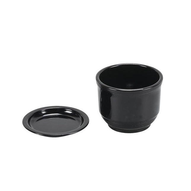 Black Soba Sauce Cup with Plate - Set of 2