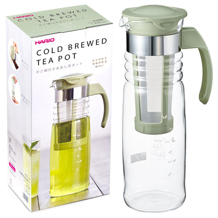 Hario Mizudashi Cold Brew Teapot with Strainer 1200ml - Smokey Green