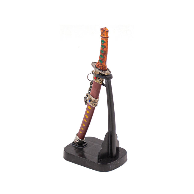 Japanese Samurai Sword Envelope Letter Opening with Stand 6.5"- Red