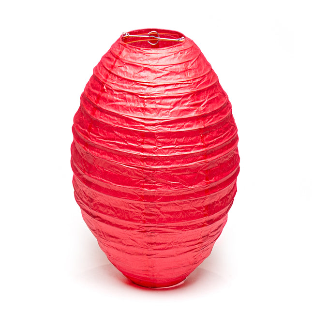 Red Paper Hanging Lantern 11.7"D x 17.75H - Set of 2