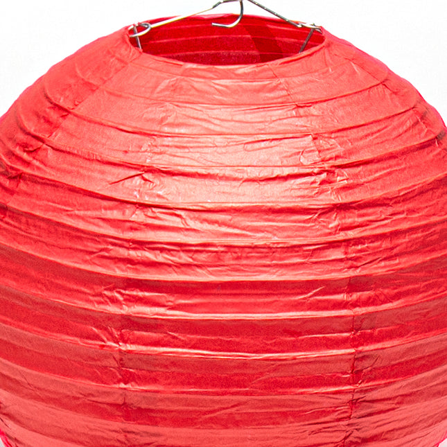 Plain Red Paper Hanging Lantern 11.5"D - Set of 12