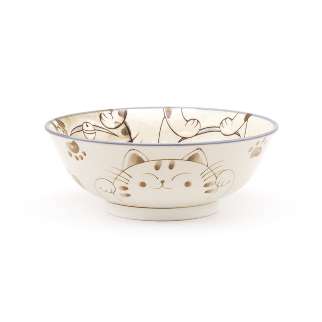 Cat Pattern Large Bowl 8"Dx3"H