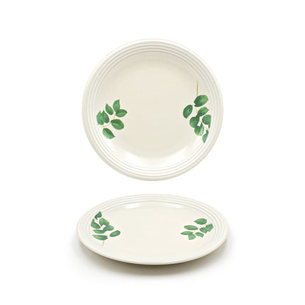 Botanical Leaf Design Porcelain Plate 6PC Set