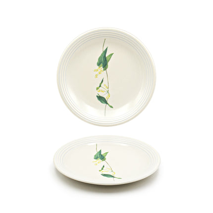 Botanical Leaf Design Porcelain Plate 6PC Set