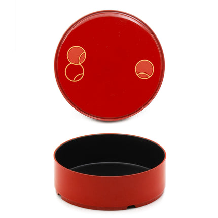 Japanese Round Lacquer Lunch Bento Box