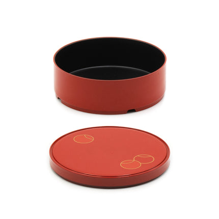 Japanese Round Lacquer Lunch Bento Box