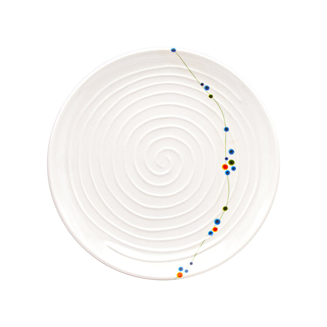 Melamine Dinner Plate, 12pc, 12-1/2"D (Colorful dots)