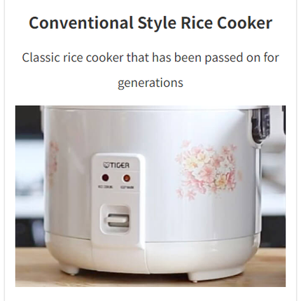 Tiger Electric Rice Cooker Lovely Flower Series 3,5.5,8,10-Cup