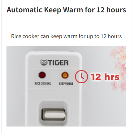 Tiger Electric Rice Cooker Lovely Flower Series 3,5.5,8,10-Cup