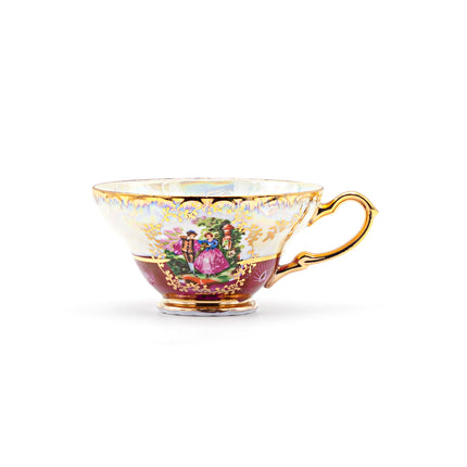 Royal Japan Medieval Couple Tea Cup Set of 6 - Multicolor