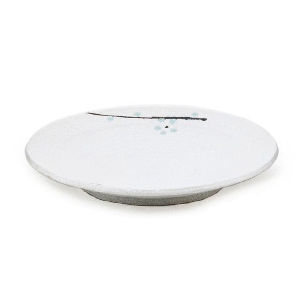 JX  White Branch Round Dinner Plate 10"D - Set of 5