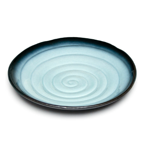 JX Blue Gradient Round Dinner Plate 8.75"D - Set of 5