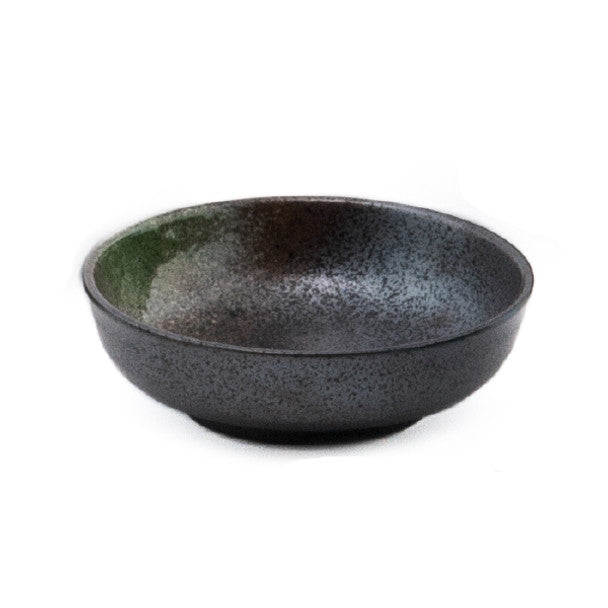 JX Green Accent Black Shallow Bowl - Set of 5