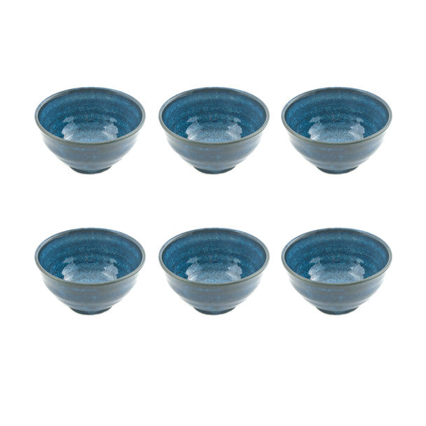 Dusk Blue Rice Bowl 4.75"D, Set of 6