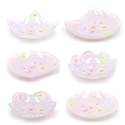 Japanese Kawamura Glass Plate Set (Pink)
