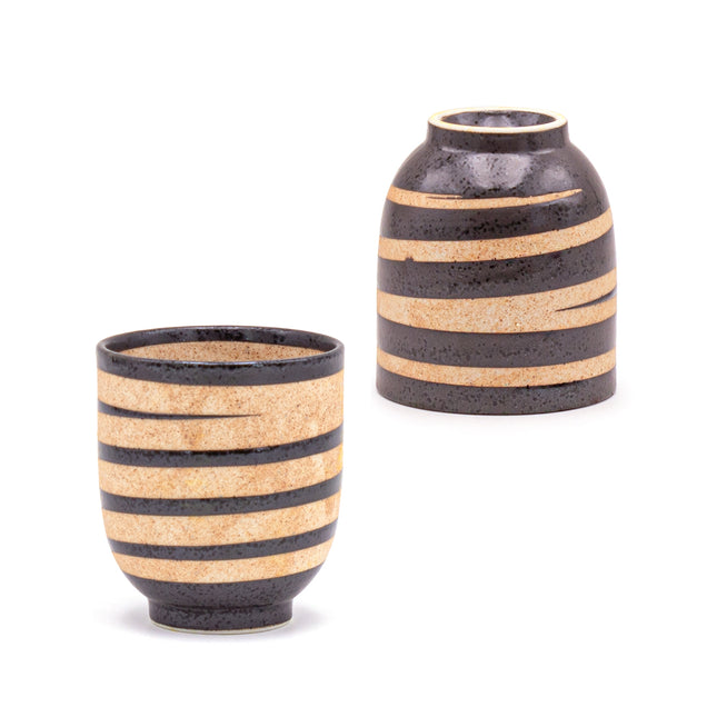 Kafuh Black Striped Teacup - Set of 5