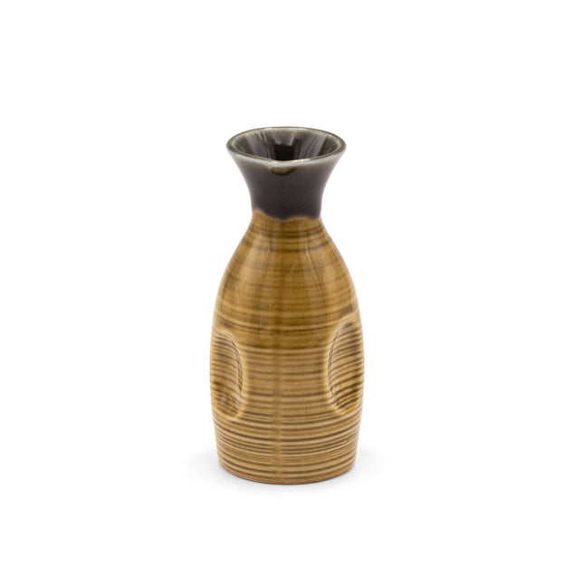 Japanese Ceramic Sake Bottle - Brown