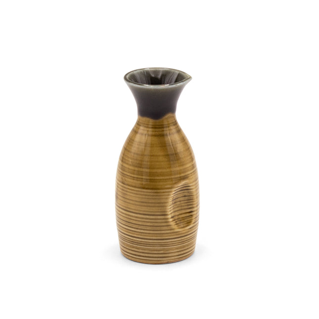 Japanese Ceramic Sake Bottle - Brown