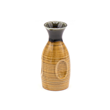 Japanese Ceramic Sake Bottle - Brown