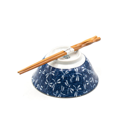 Japanese Dragonfly Noodle Bowl Set for 2 - Blue