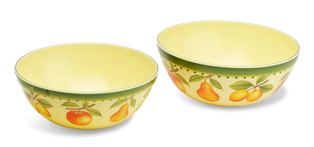 Fruit Pattern Melamine Multi-purpose Bowl 2pc Set