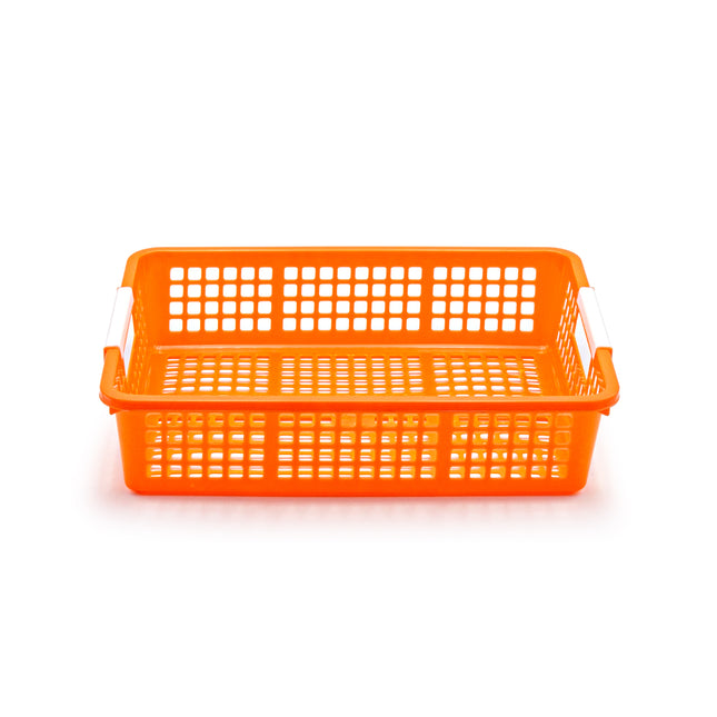 Multi-Purpose Organizer Plastic Basket Set of 3 - Orange