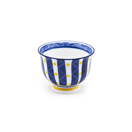 Blue Stripe Ceramic Tea Cup 6pc set