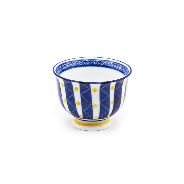 Blue Stripe Ceramic Tea Cup 6pc set