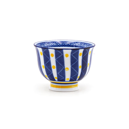 Blue Stripe Ceramic Tea Cup 6pc set