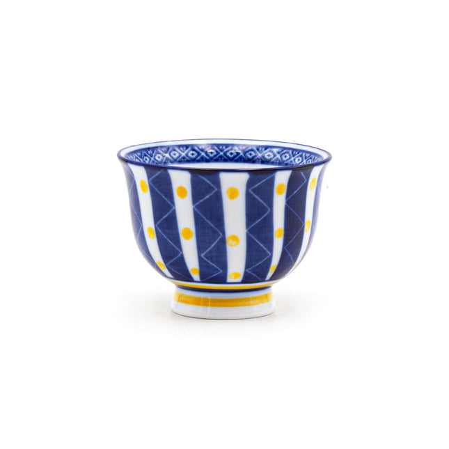 Blue Stripe Ceramic Tea Cup 6pc set