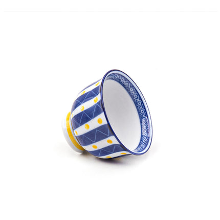 Blue Stripe Ceramic Tea Cup 6pc set
