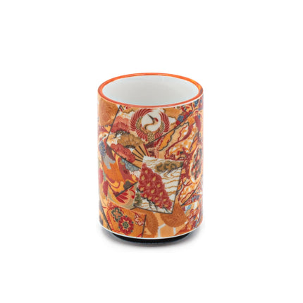 Traditional Asian Nature Pattern Teacup - Set of 2
