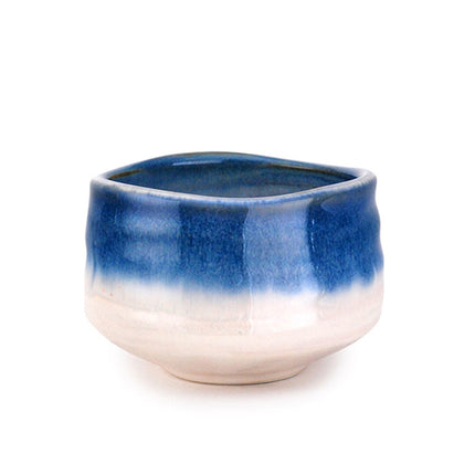 Matcha Bowl 3.75"Dx2.5"H Blue White