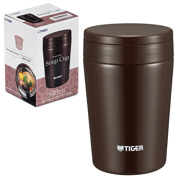 Tiger Stainless Steel Food Jar 13oz (Brown)