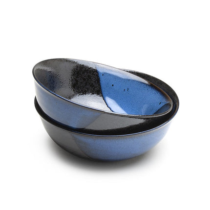 Blue Glaze Bowl Set - 6"D