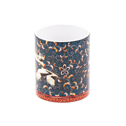 Ceramic Mug with Cranes in Flight Design - 11 fl.oz.
