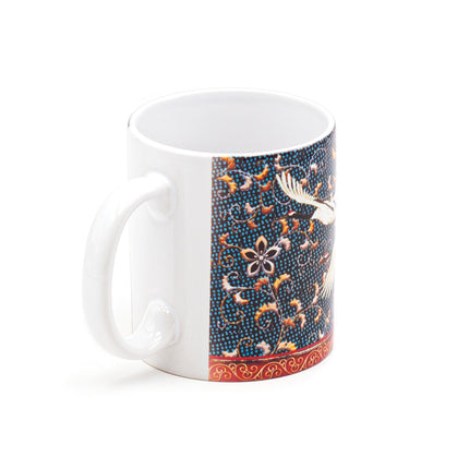 Ceramic Mug with Cranes in Flight Design - 11 fl.oz.